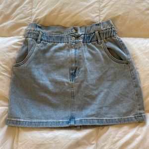 PacSun sz M Jean skirt paper bag top